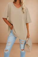 Oversized V-Neck T-Shirt – Casual Tunic Style