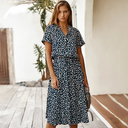 Vintage Floral Print Midi Dress