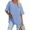 Oversized V-Neck T-Shirt – Casual Tunic Style