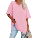 Oversized V-Neck T-Shirt – Casual Tunic Style
