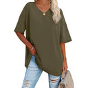 Oversized V-Neck T-Shirt – Casual Tunic Style