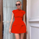 Short Sleeve Black Mini Dress – Fitted Dress