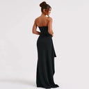 Strapless Black Maxi Dress – Off-Shoulder Bodycon Evening Gown