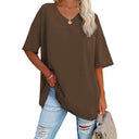 Oversized V-Neck T-Shirt – Casual Tunic Style