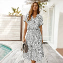Vintage Floral Print Midi Dress