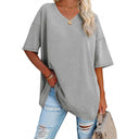 Oversized V-Neck T-Shirt – Casual Tunic Style