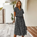 Vintage Floral Print Midi Dress