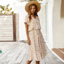 Vintage Floral Print Midi Dress
